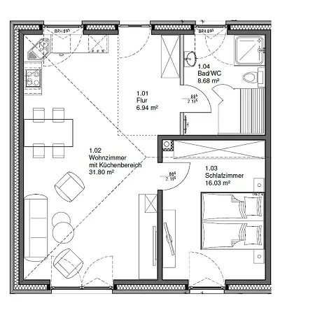 Lejlighed Gaestehaus Hygge Nubbel